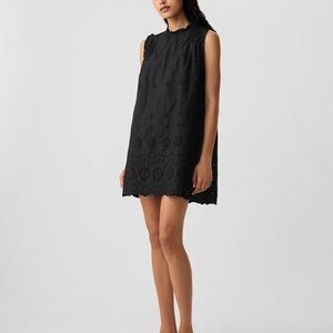 Gap x Doen Black Eyelet Mini Dress